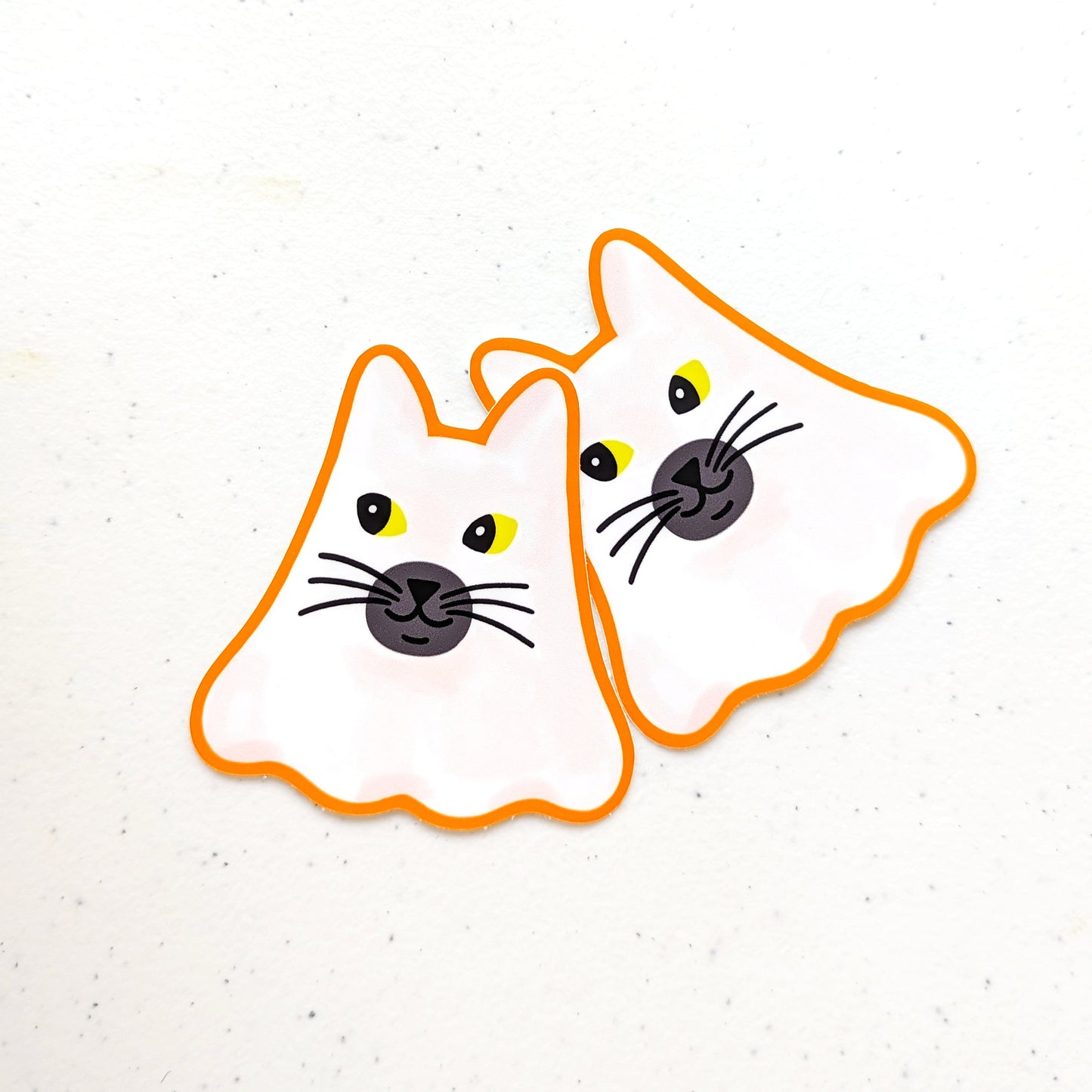 Cute Ghost Cat Sticker – Spooky Halloween Sticker