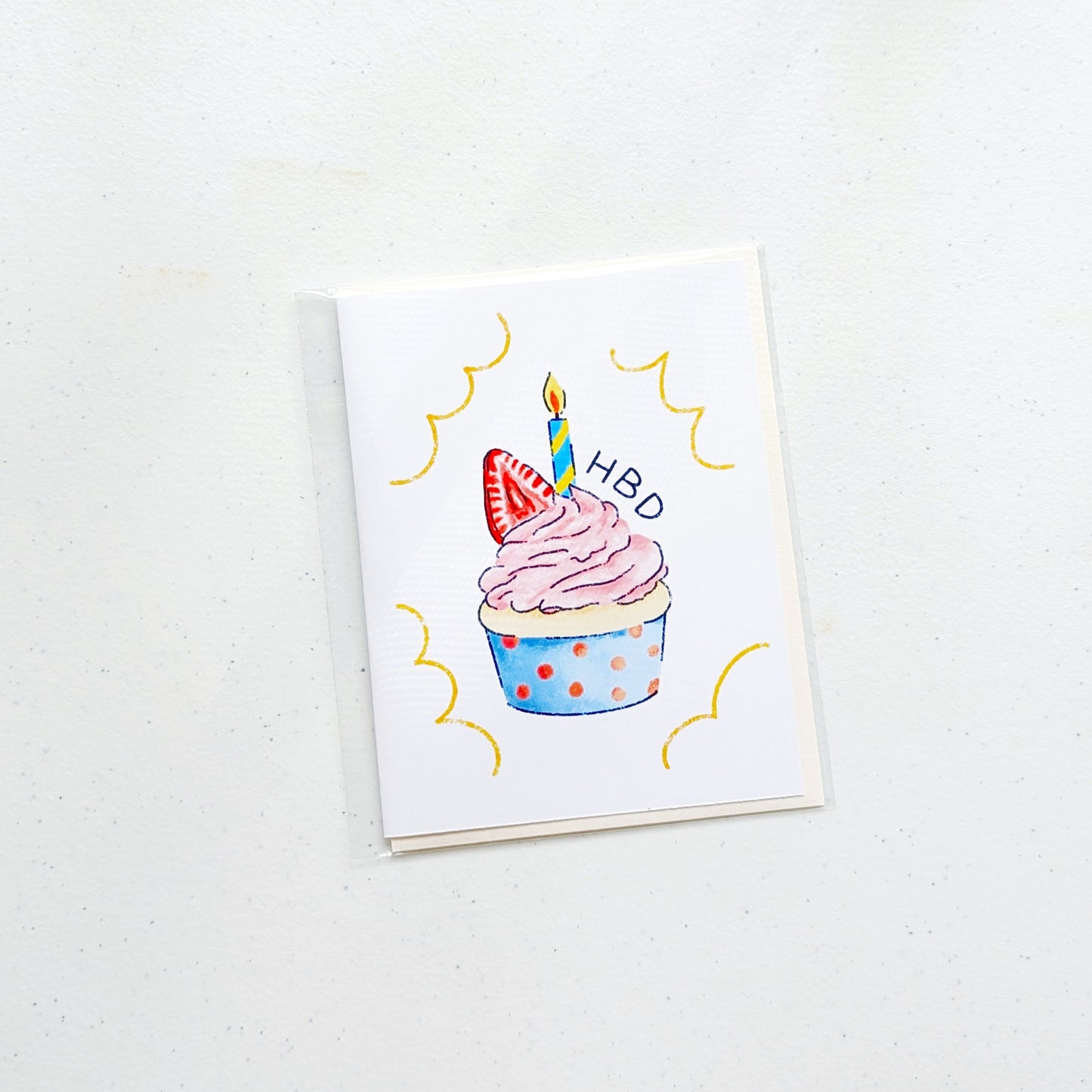 Strawberry Cupcake Birthday Card