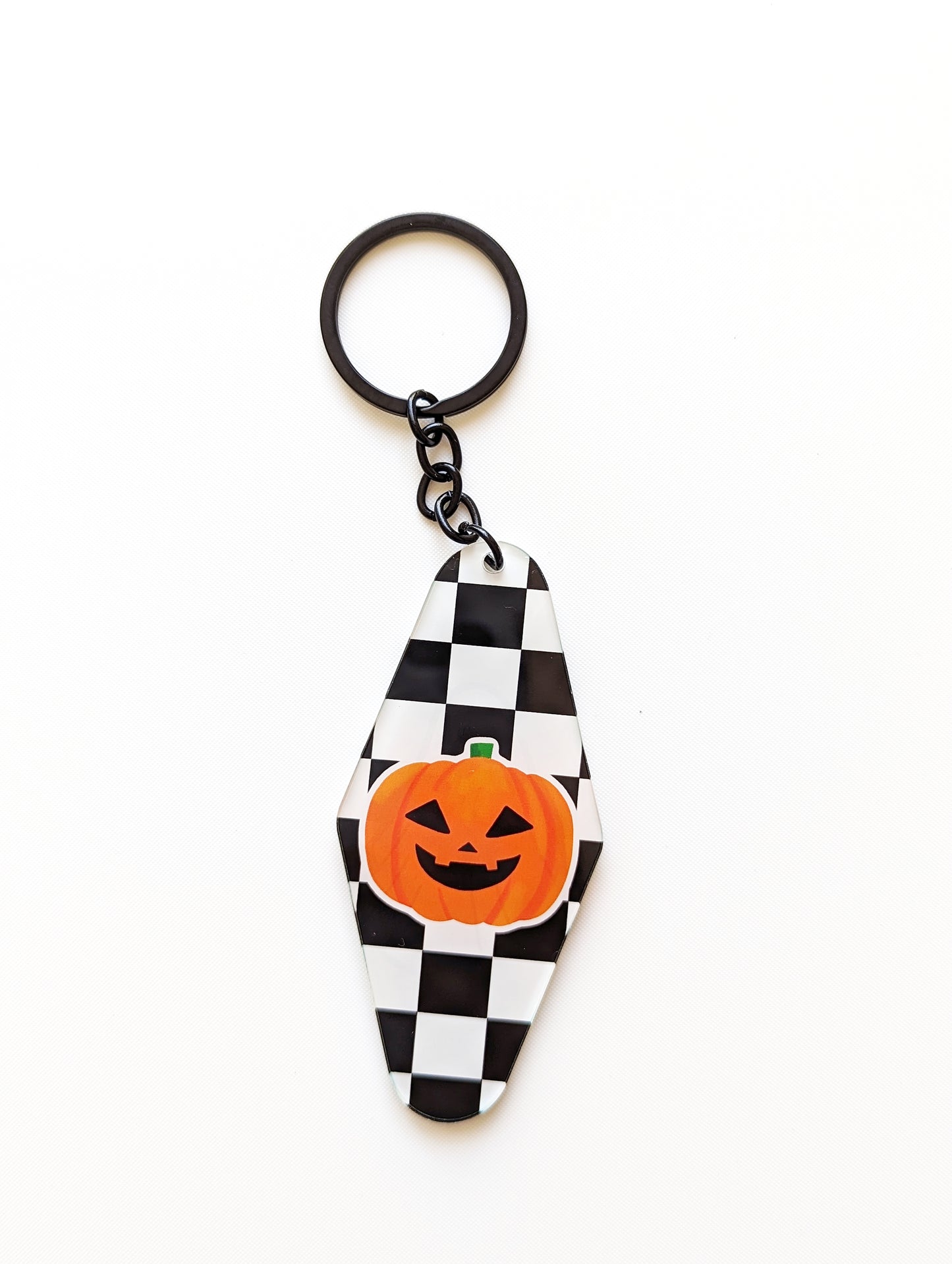 Halloween Plaid Acrylic Keychain