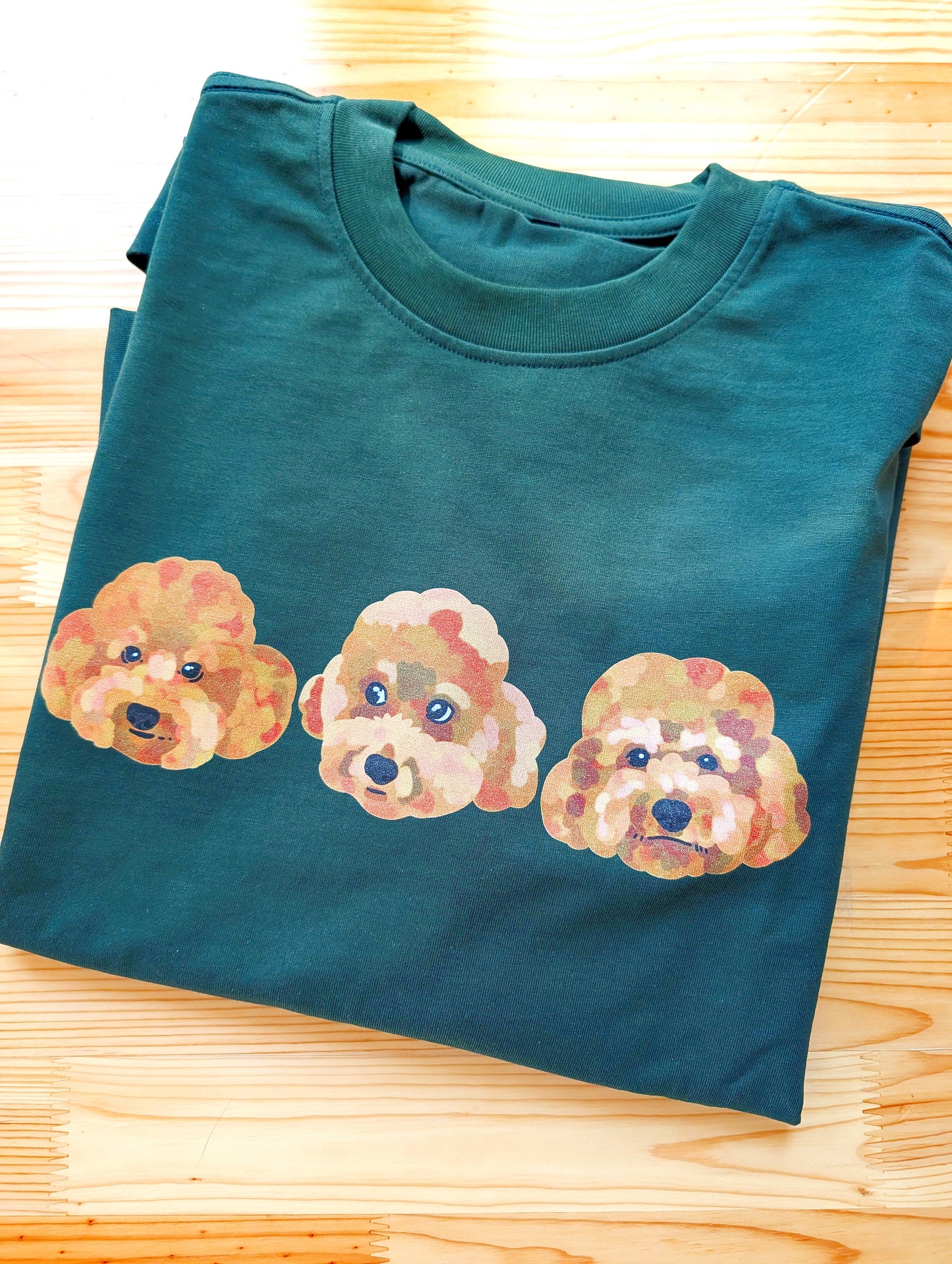 Custom Pet Portrait Winter Sweatshirt and Long Sleeve T-Shirt