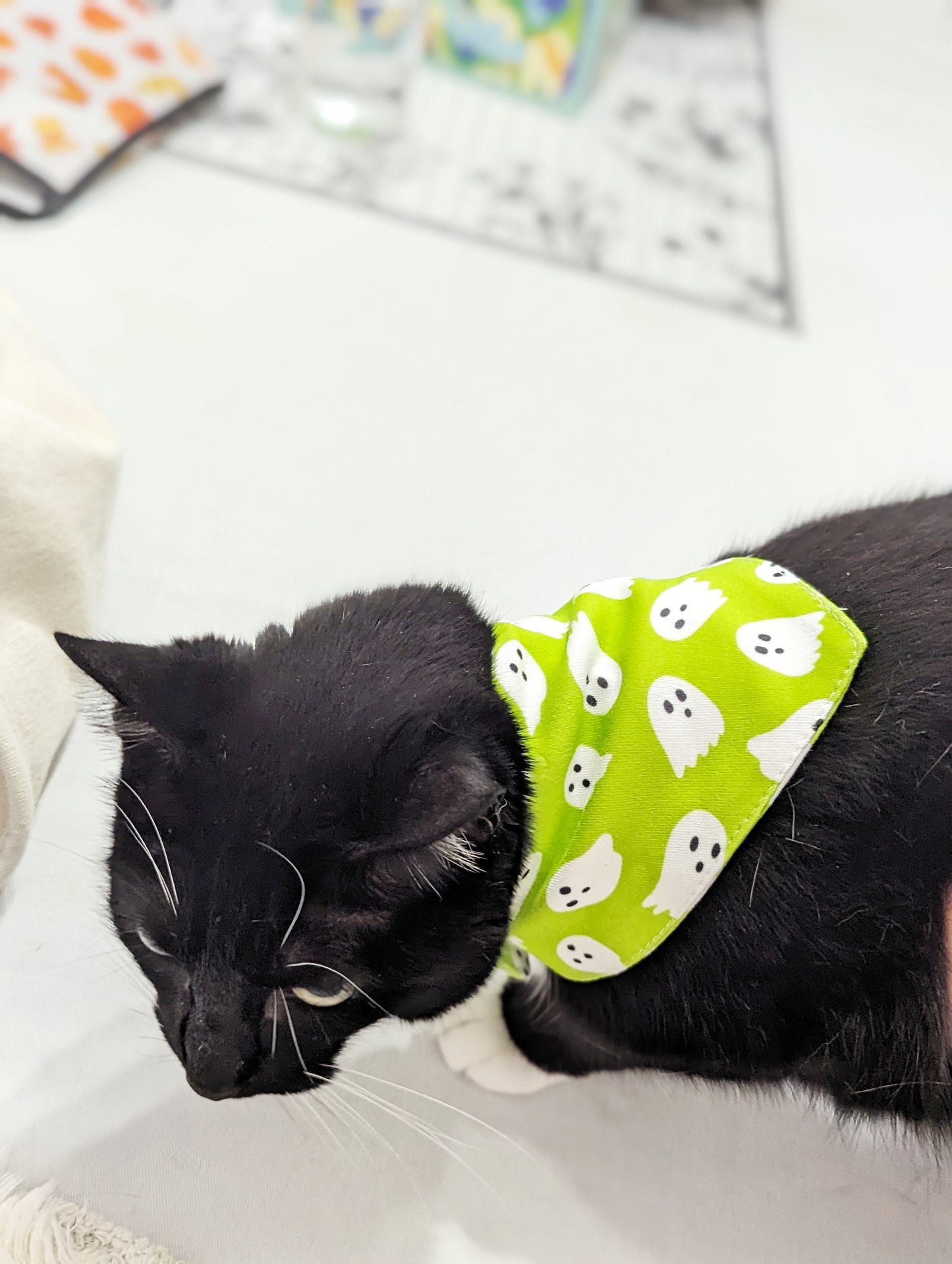 Halloween Pet Bandana-Ghost