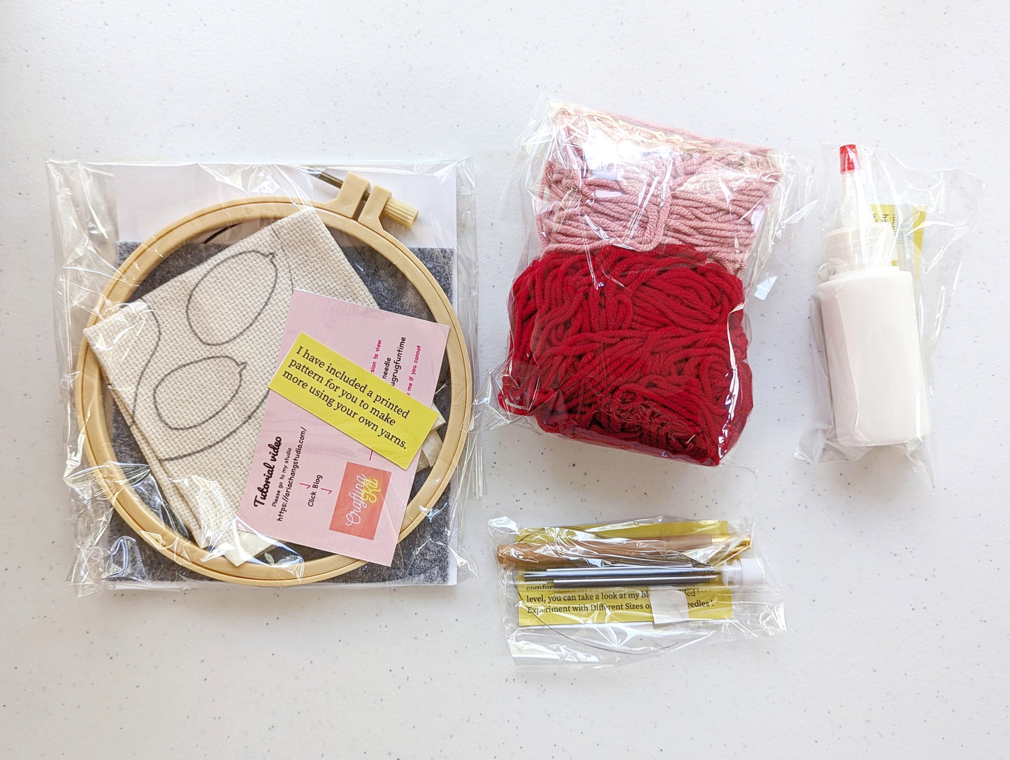Paw coaster DIY_Digital_ Punch needle kit