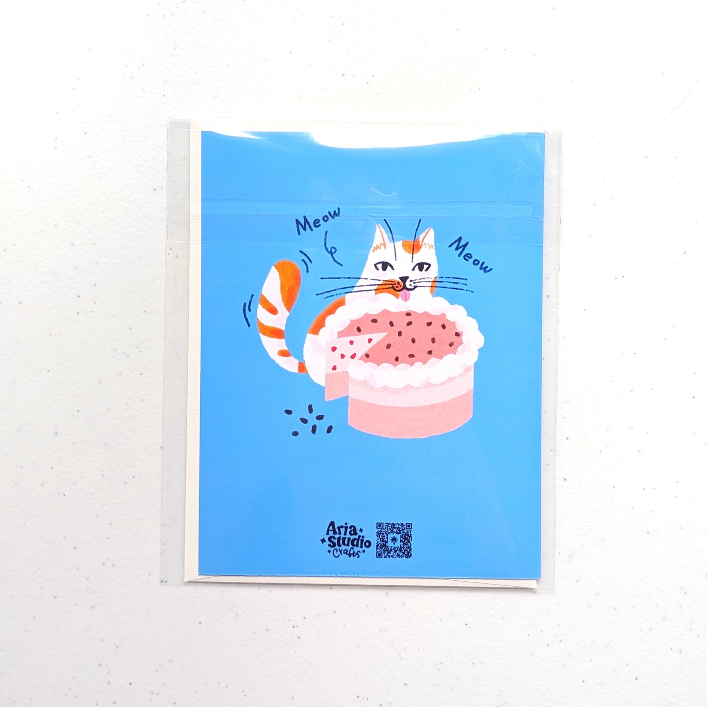 Slice cake Birthday Card_Meow